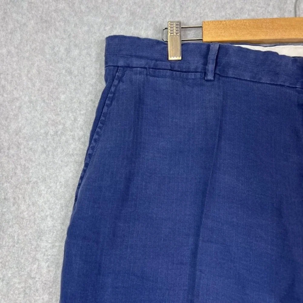 Vintage Polo Ralph Lauren Pants Mens 40x32 (Actual 40x27.5) Linen Silk Pleated